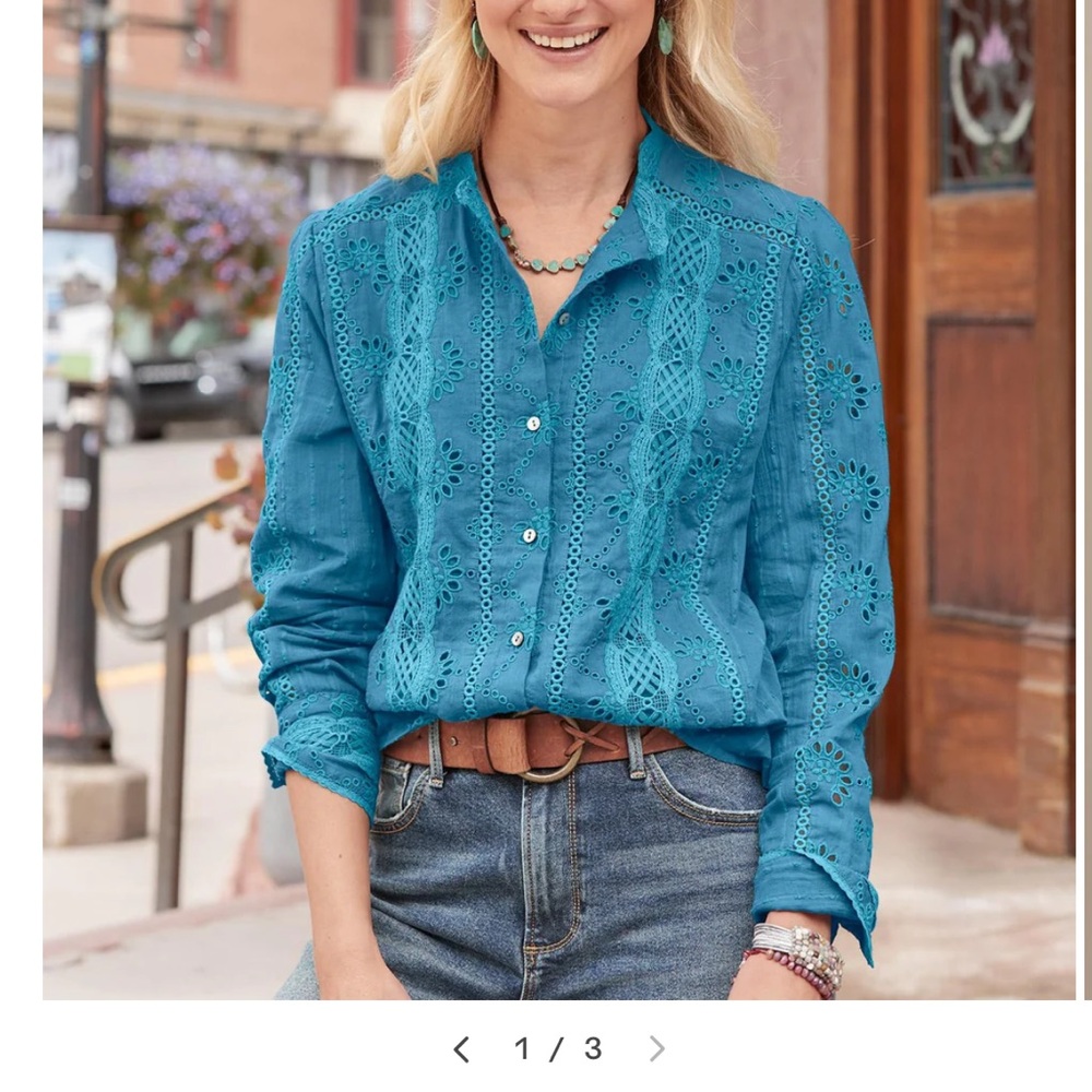 Sundance Eyelet Shirt, NWT, Size XXL